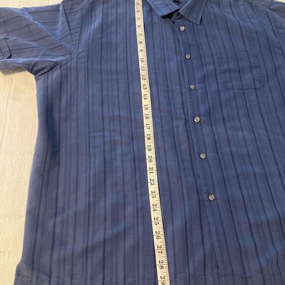 Van Heusen Navy Blue Men’s Button Up Shirt Size 2X, 18 - 18-1/2 - Picture 7 of 9
